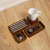 Wooden coaster for cups and glasses