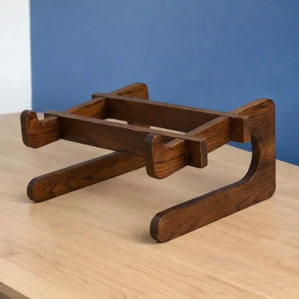 Wooden Laptop Stand With Keyboard Holder (3)