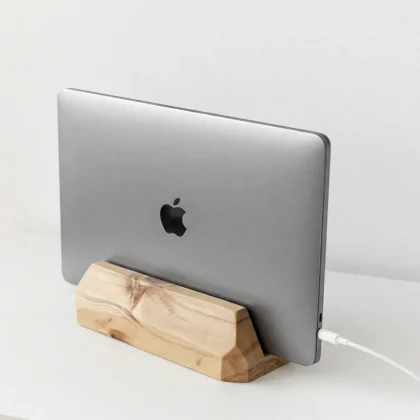 Wooden Laptop Stand With Keyboard Holder